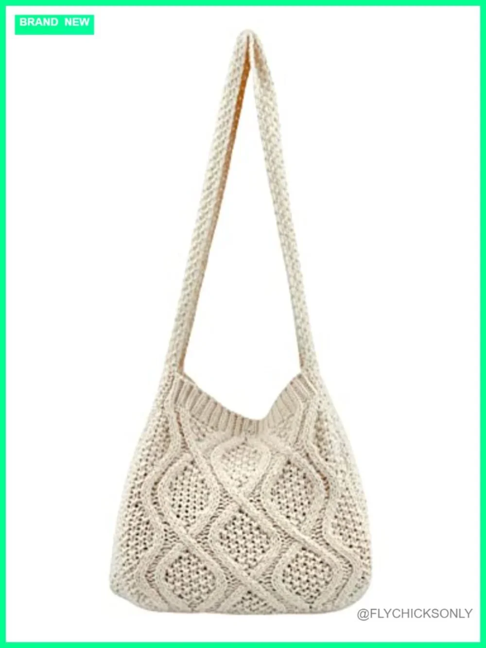 Crochet Shoulder Hobo Knitted Tote Bag Shopping Bag